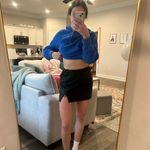 Free People Faux Black Leather Skirt Photo 6