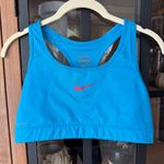 Nike  dri-fit sports bra logo sky blue tank workout top neon Photo 0