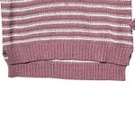 La Classe Couture Sweater Womens XS Pink White Striped Cold Shoulder Knit Top Photo 7