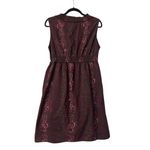 SONOMA Dress L Burgundy Paisley Sleeveless Romantic Earthy Boho Cottagecore Purple Size L Photo 3