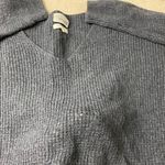 Wilfred Free  LARGE Gray V Neck Knit Italian Yarn Sweater 100% Wool - FLAWED Photo 14