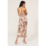 Katie May Pink Floral Strapless Sleeveless Come On Home Midi Dress Size 0 Photo 2