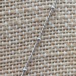 Silver Tone Pendant Necklace Saturn Chain Teardrop Rhinestones Dangle Beads 19" Photo 4