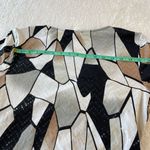 Vintage MSK Sequin Blouse Womens M Black Beige Asymmetrical Artsy Unique 90s Y2k Size M Photo 10