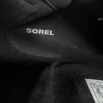 Sorel  Joan of Arctic Wedge II‎ Moto Black Leather Ankle Boots Womens 10 Fall Photo 8