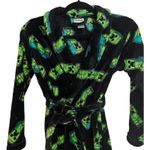 Minecraft Plush Fleece Robe with Creeper Print Boys Size M Black Size M Photo 3