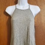 High neck ribbed tank top Gray Size M Photo 0