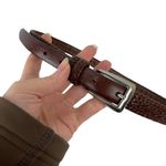 Talbots VTG 100% Genuine Leather Brown Braided Western Belt Photo 4