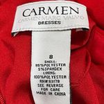 Carmen Marc Valvo  Studded Sleeveless Sheath Dress - Red - 8 Photo 7