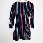Tanya Taylor Metallic Striped Wrap Sheath Dress Photo 3