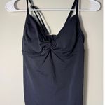 Athleta  Women's Black Twist Up Tankini Top Size Small Photo 0