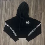 Hollister  Black and Pink Checkered Cropped Hoodie Photo 0