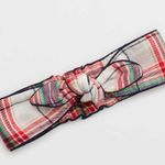 Aerie  Flannel Plaid Christmas Holiday Bow Headband Photo 1
