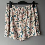Anthropologie sz S blue cream floral shorts Photo 8