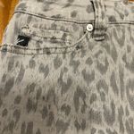 KanCan USA KanCan Women's Gray Leopard Print Denim Mini Skirt Size Medium Photo 2
