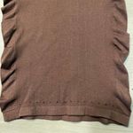 Brown Bodycon Mini Dress Ribbed Ruched‎ Sleeveless Tank Casual Party Size undefined Photo 4