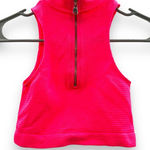 Urban Outfitters Out From Under Hot Pink Waffle Knit Zip Crop Top Sz XS/S Photo 0
