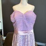 Women’s Short Purple Chiffon & Lace Prom Party Homecoming Dress Corset Size 18 Photo 1