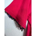 Vintage Cover Charge Red Floral Beaded Short Sleeve Maxi‎ Dress Size Large Photo 2