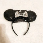 Disney  Minnie Mouse Ears Headband‎ with Silver Bow Photo 0
