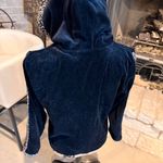 Jason Maxwell  Navy Hooded Jacket with Patterned Trim Photo 8