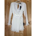 Lulus NWT  Embrace Your Beauty Ivory Pleated Long Sleeve Skort Romper Party Sz XS Photo 1