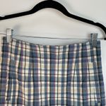 Veronica Beard  Women's Roman Blue Plaid Print Knee Length Mini Skirt Size 0 Photo 5