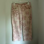Floral Print Jeans! Pink Size M Photo 1