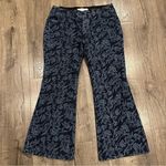 Soft Surroundings Floral Wide Leg Flare Pull on Jeans Size Large Boho Bell Photo 0