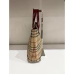 Burberry  Haymarket Check Plaid Coated Canvas Tote Bag Beige Multi Photo 3