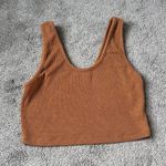 Audrey 3+1  Ribbed Brown Tank Top SIZE S Photo 0