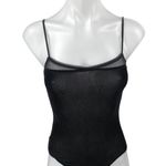 ZARA Womens Black Sleeveless Mesh Lace Cami Camisole Tank Bodysuit Top Size S Photo 0