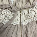 Sage  Women’s Romper Size Medium‎ Light Tan Crochet Waistband Straps Photo 6