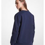 Michael Kors Midnight Blue & Gray Logo Charm Cotton Blend Sweatshirt Medium NWT Photo 1