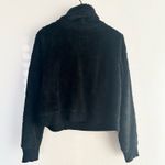 Hollister Large Black Fuzzy Faux Fur Pullover Sweater Photo 4