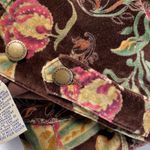 Caribbean Joe button down blouse faux velvet long sleeve paisley/floral Sz small Photo 9