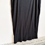 Good American  90s Ribbed Tank Midi Dress Black Size 6 Square Neck Going Out Photo 5