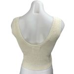 Rolla's Cream White Rib Knit Sleeveless Cami Camisole Crop Sweater Tank Top Sz L Size L Photo 1