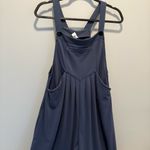 Halara  Navy Wide Leg Overalls Jumpsuit Adjustable Straps Pockets Lagenlook sz M Photo 1