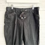 White House | Black Market Black Linen Cargo Pants Photo 2