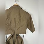 ALC Frank A.L.C. Georgia Cut Out Plunge Neck Button Down Midi Shirt Dress Sz 6 Photo 9