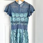 Sea New York Crochet Midi Dress Blue Size 4 Photo 4