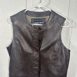 Saguaro West Black Leather Vest Size Medium EUC Photo 2