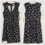 Maison Jules 🏷️🪶 NWT Maison & Jules Feather Print Cross Front Dress Size Small Photo 1