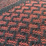 Vintage 1990s Eric Rhodes Geometric Black Leather Trim Knit Sweater Size M Photo 7