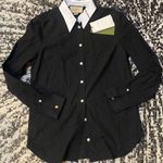 Gucci Popeline Micro Sand Shirt black with white collar Size IT 38 Photo 0