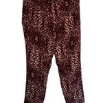 Haute Hippie The Tailored Slim Shady Pants Silk Sz 6 Merlot Snake Print Photo 2