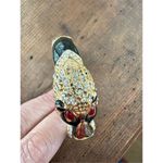 Anne Klein Vintage 90s Enamel Rhinestone Panther Bracelet Hinged Photo 10