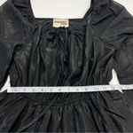 Savanna Jane Long Sleeve Babydoll Top Black Silver Tinsel‎ Size Medium Black Photo 4