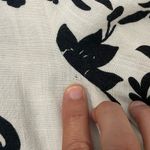 ZARA Women's Linen Blend Top Button down Floral Boho Oversized Black White sz M Photo 5